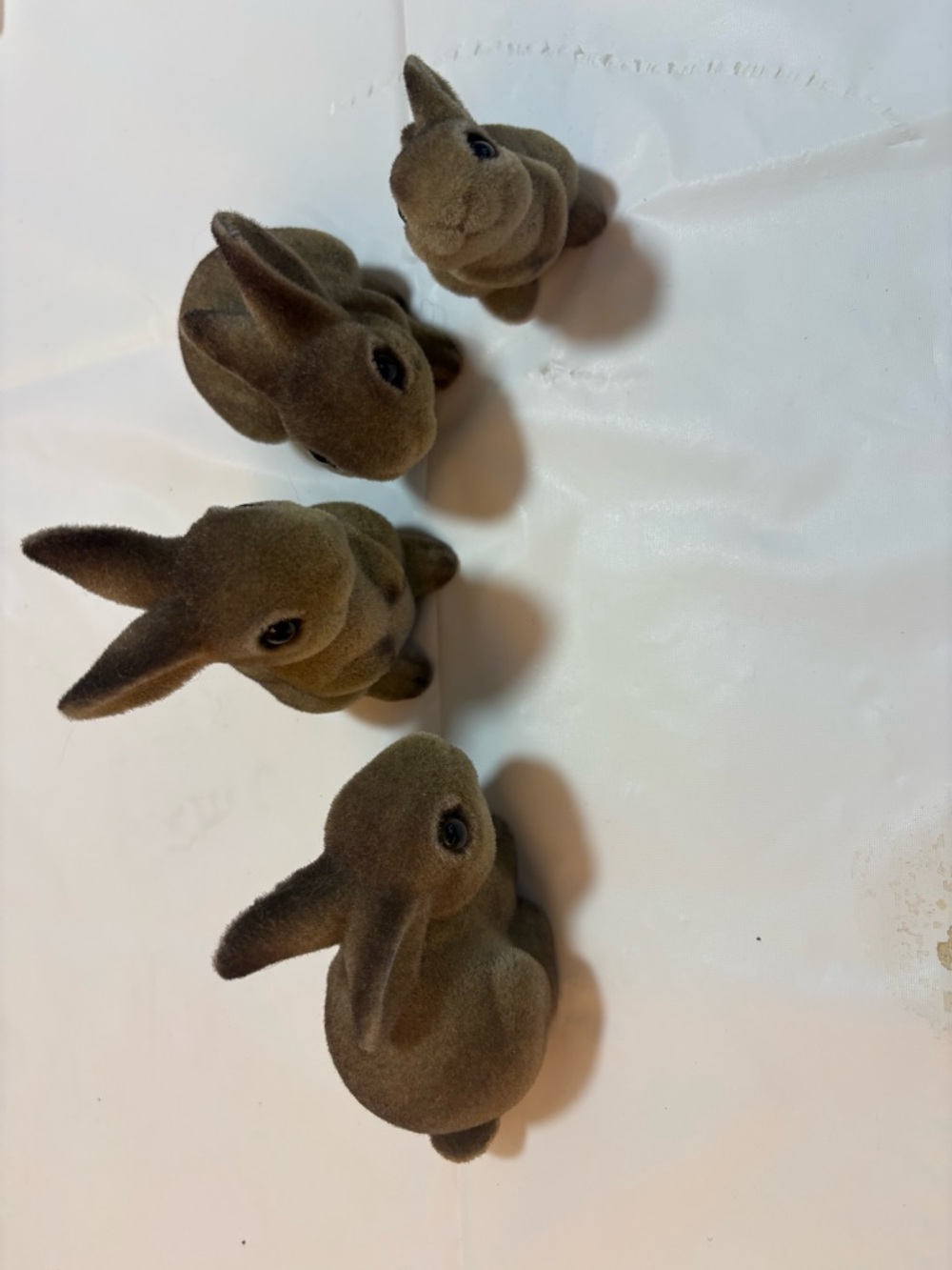 Vintage Josef Flocked Rabbit Figurine